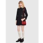 Gucci Women Jackie 1961 Mini Shoulder Bag Red Leather Gold-Toned Hardware - Image 12