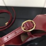 Gucci Women Jackie 1961 Mini Shoulder Bag Red Leather Gold-Toned Hardware - Image 8