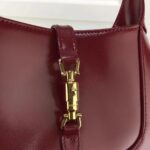 Gucci Women Jackie 1961 Mini Shoulder Bag Red Leather Gold-Toned Hardware - Image 6
