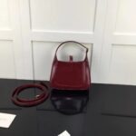Gucci Women Jackie 1961 Mini Shoulder Bag Red Leather Gold-Toned Hardware - Image 3