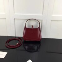 Gucci Women Jackie 1961 Mini Shoulder Bag Red Leather Gold-Toned Hardware (2)