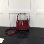 Gucci Women Jackie 1961 Mini Shoulder Bag Red Leather Gold-Toned Hardware - Image 2