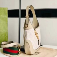 Gucci Women Jackie 1961 Small GG Shoulder Bag Beige White Supreme Canvas (5)