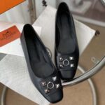 Hermes Women Danseuse Ballet Flat in Calfskin Leather-Black – Image 4