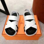 Hermes Women Electric Sandal in Calfskin-White - Image 3