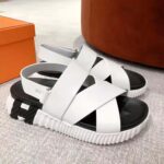 Hermes Women Electric Sandal in Calfskin-White - Image 4