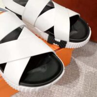 Hermes Women Electric Sandal in Calfskin-White (1)