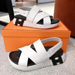 Hermes Women Electric Sandal in Calfskin-White - Image 5