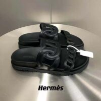 Hermes Women Extra Sandal in Nappa Leather-Black (1)