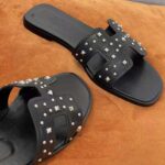 Hermes Women Oran Sandal in Calfskin Black - Image 5