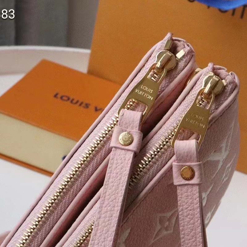 Louis Vuitton Double Zip Pochette Monogram Vivienne Shanghai Pink Lining in  Coated Canvas with Gold-tone - US