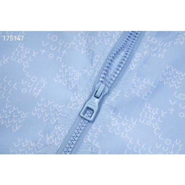 Louis Vuitton LV Men Damier Spread Windbreaker Polyester Blue Regular Fit (10)