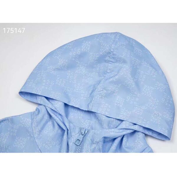 Louis Vuitton LV Men Damier Spread Windbreaker Polyester Blue Regular Fit (11)