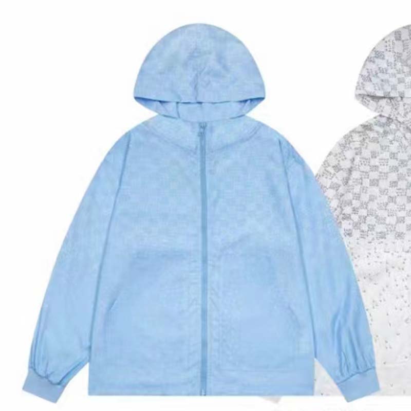 Louis Vuitton Damier Spread Windbreaker, Blue, 50