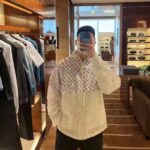 Louis Vuitton LV Men Damier Spread Windbreaker Polyester Optical White Regular Fit - immagine 14