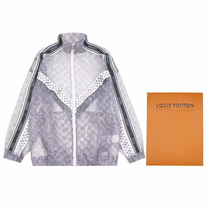 Louis Vuitton Monogram Organza Padded Blouson Translucent Men's