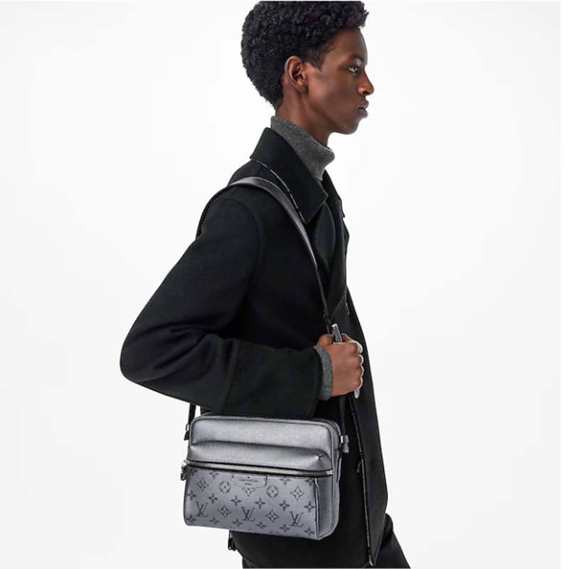 Louis Vuitton Outdoor Messenger Gunmetal Gray in Monogram Coated  Canvas/Taiga Cowhide Leather with Silver-tone - US