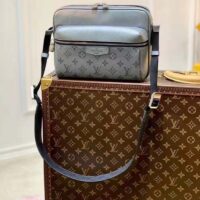 Louis Vuitton LV Men Outdoor Messenger Bag Gunmetal Gray Monogram Coated Canvas (3)