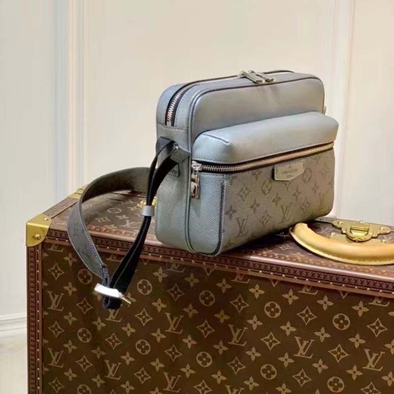 Louis Vuitton Outdoor Messenger Gunmetal Gray in Monogram Coated  Canvas/Taiga Cowhide Leather with Silver-tone - US