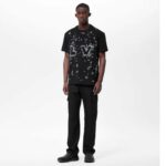 Louis Vuitton LV Men Spread Embroidered T-Shirt Cotton Black Regular Fit - Bild 11
