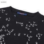 Louis Vuitton LV Men Spread Embroidered T-Shirt Cotton Black Regular Fit - Bild 3