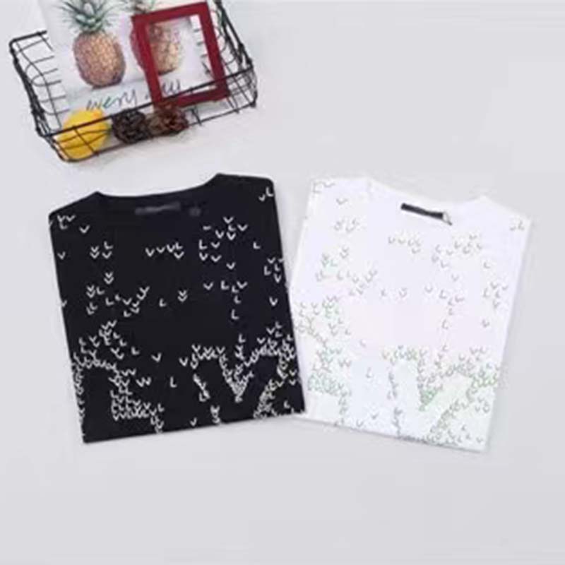 LOUIS VUITTON 1AA53Z Spread embroidery T-Shirt XL Black X White