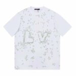 Louis Vuitton LV Men Spread Embroidered T-Shirt Cotton White Regular Fit