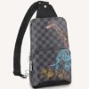 Louis Vuitton LV Unisex Avenue Sling Bag Damier Graphite Coated Canvas