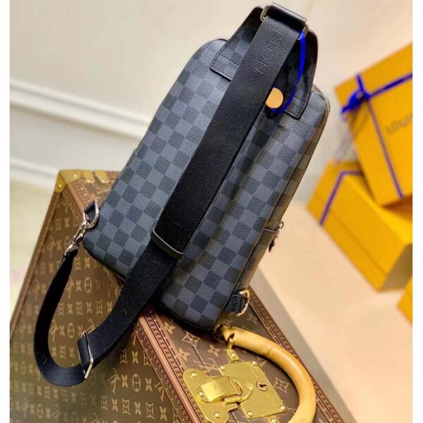 Louis Vuitton LV Unisex Avenue Sling Bag Damier Graphite Coated Canvas (12)