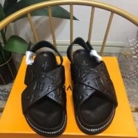 Louis Vuitton LV Unisex Black Monogram Embossed Lambskin Anatomic Insole (1)