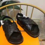 Louis Vuitton LV Unisex Black Monogram Embossed Lambskin Anatomic Insole - immagine 4
