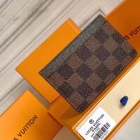 Louis Vuitton LV Unisex Card Holder Wallet Brown Damier Coated Canvas (4)