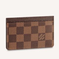 Louis Vuitton LV Unisex Card Holder Wallet Brown Damier Coated Canvas (4)