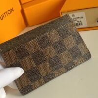 Louis Vuitton LV Unisex Card Holder Wallet Brown Damier Coated Canvas (4)