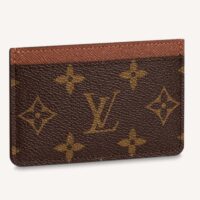 Louis Vuitton LV Unisex Card Holder Wallet Brown Monogram Coated Canvas (3)