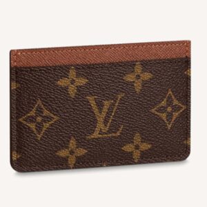 Louis Vuitton LV Unisex Card Holder Wallet Brown Monogram Coated Canvas
