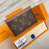 Louis Vuitton LV Unisex Card Holder Wallet Brown Monogram Coated Canvas (3)