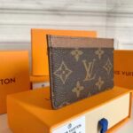 Louis Vuitton LV Unisex Card Holder Wallet Brown Monogram Coated Canvas - Image 2