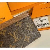 Louis Vuitton LV Unisex Card Holder Wallet Brown Monogram Coated Canvas (3)