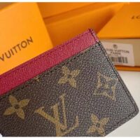 Louis Vuitton LV Unisex Card Holder Wallet Fuchsia Pink Monogram Coated Canvas (8)