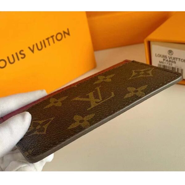 Louis Vuitton LV Unisex Card Holder Wallet Fuchsia Pink Monogram Coated Canvas (5)