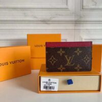 Louis Vuitton LV Unisex Card Holder Wallet Fuchsia Pink Monogram Coated Canvas (8)
