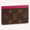 Louis Vuitton LV Unisex Card Holder Wallet Fuchsia Pink Monogram Coated Canvas