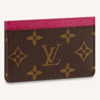 Louis Vuitton LV Unisex Card Holder Wallet Fuchsia Pink Monogram Coated Canvas (8)