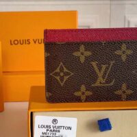 Louis Vuitton LV Unisex Card Holder Wallet Fuchsia Pink Monogram Coated Canvas (8)