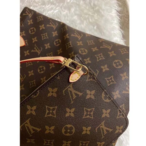 Louis Vuitton LV Unisex Carry It Brown Monogram Coated Canvas Cowhide Leather (1)