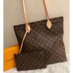 Louis Vuitton LV Unisex Carry It Brown Monogram Coated Canvas Cowhide Leather - immagine 3