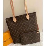Louis Vuitton LV Unisex Carry It Brown Monogram Coated Canvas Cowhide Leather - immagine 2