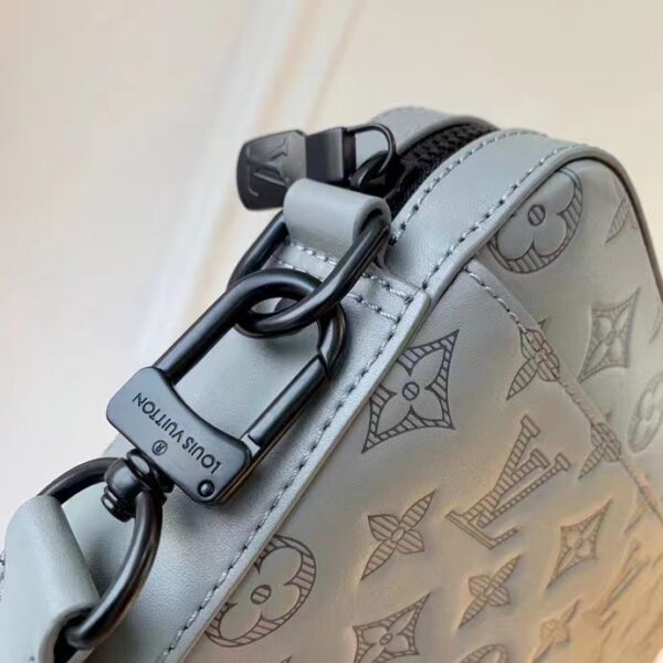 Louis Vuitton LV Unisex Duo Messenger Anthracite Gray Monogram Shadow Calf Leather (10)