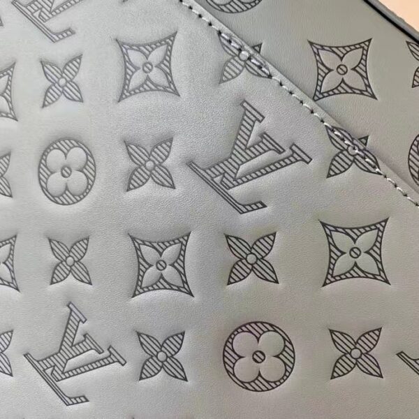 Louis Vuitton LV Unisex Duo Messenger Anthracite Gray Monogram Shadow Calf Leather (2)